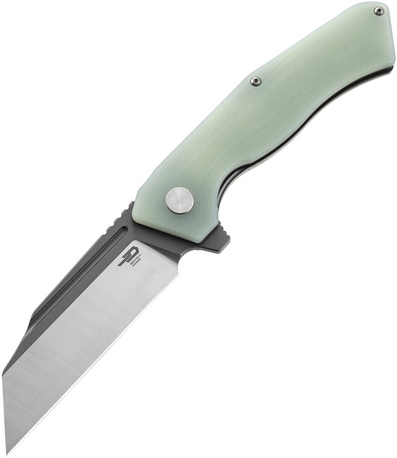 Bestech Knives Rockface Pocket Knife Linerlock Jade G10 Folding D2 Steel 46I