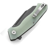 Bestech Knives Rockface Pocket Knife Linerlock Jade G10 Folding Gray D2 46J