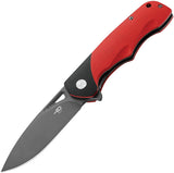 Bestech Knives Pocket Knife Airstream Linerlock Red/Black G10 Folding D2 47D
