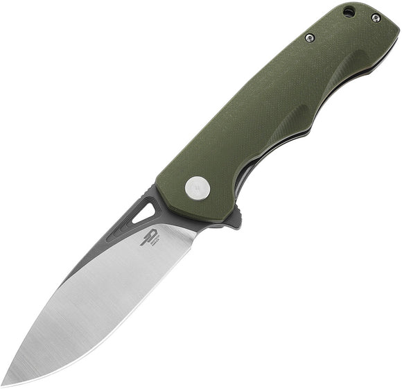 Bestech Knives Airstream Pocket Knife Linerlock Green G10 Folding D2 Steel 47G