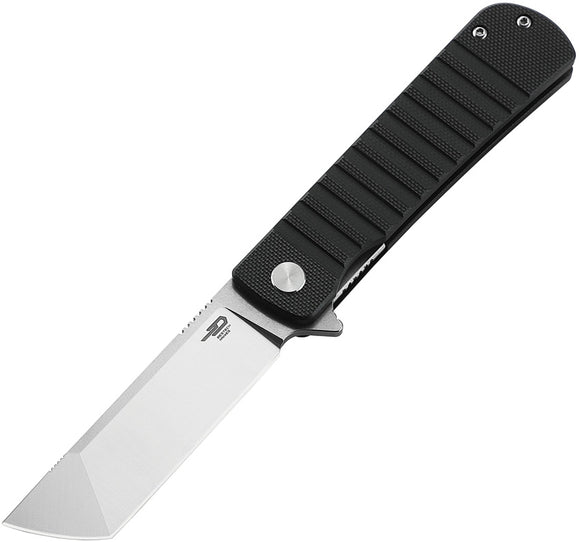 Bestech Knives Pocket Knife Titan Linerlock Black G10 Folding D2 Steel G49A1