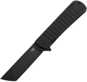 Bestech Knives Pocket Knife Titan Linerlock Black G10 Folding D2 Steel G49A5