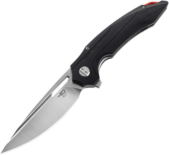 Bestech Knives Ornetta Pocket Knife Linerlock Black G10 Folding D2 Steel 50A