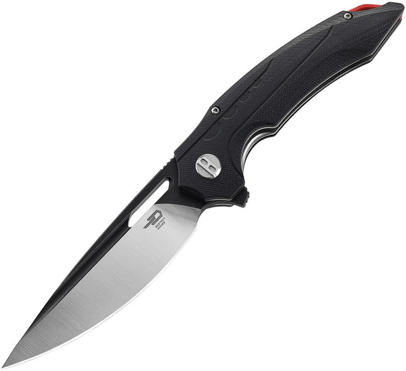 Bestech Knives Ornetta Pocket Knife Linerlock Black G10 Folding D2 Steel 50B