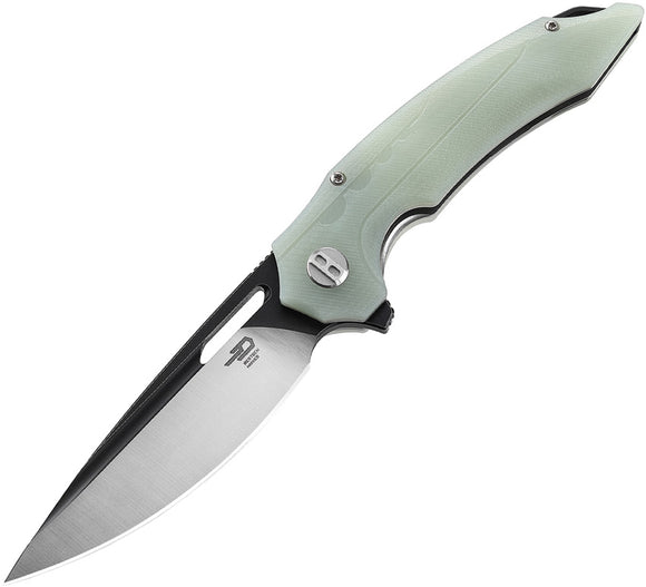 Bestech Knives Ornetta Pocket Knife Linerlock Jade G10 Folding D2 Steel 50D