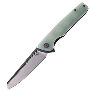 Bestech Knives Slyther Linerlock Jade G10 Folding Gray & Satin 14C28N Knife 51B2