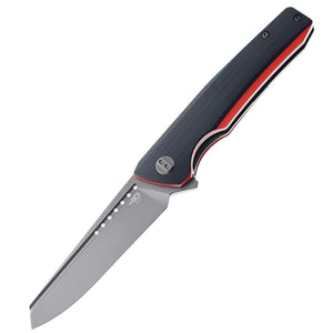 Bestech Knives Slyther Linerlock Black & Red G10 Folding 14C28N Pocket Knife 51C