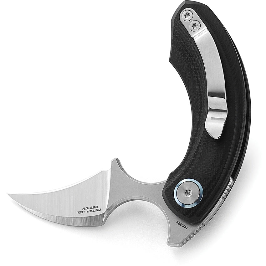 Bestech Knives Strelit Linerlock Black G10 Folding 14C28N Pocket Knife ...