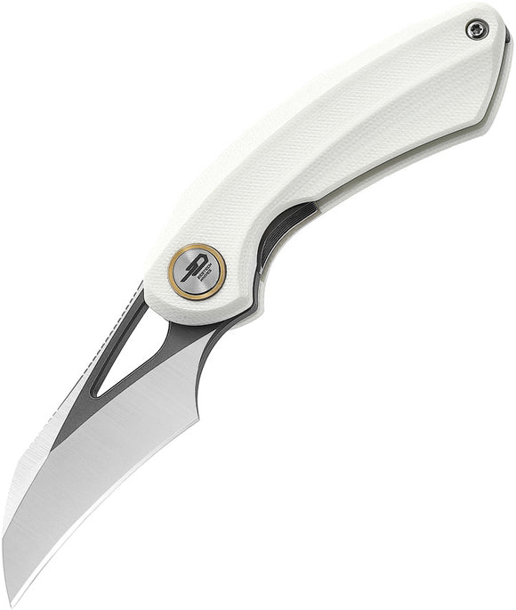 Bestech Knives Bihai Linerlock White G10 Folding 14C28N Pocket Knife G53E