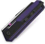 Bestech Knives Tardis Linerlock Black & Purple G10 Folding D2 Pocket Knife G54D