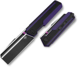 Bestech Knives Tardis Linerlock Black & Purple G10 Folding D2 Pocket Knife G54D