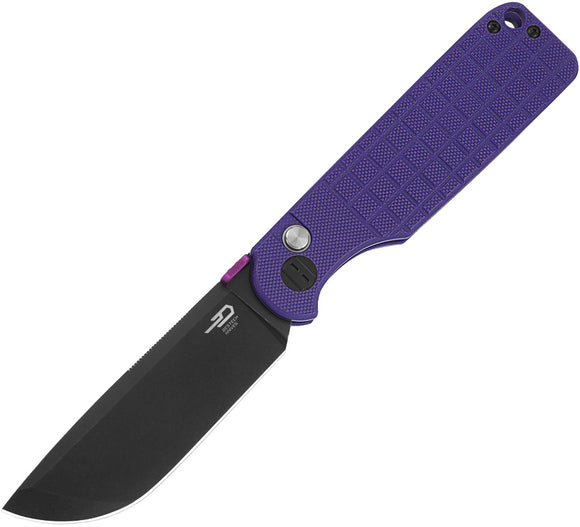 Bestech Knives Glok Button Lock Purple G10 Folding 14C28N Pocket Knife G55D