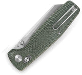 Bestech Knives Slasher Axis Lock Green Micarta Folding D2 Pocket Knife KG56B1