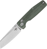 Bestech Knives Slasher Axis Lock Green Micarta Folding D2 Pocket Knife KG56B1