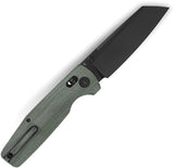 Bestech Knives Slasher Axis Lock Green Micarta Folding D2 Pocket Knife KG56B2