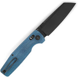 Bestech Knives Slasher Axis Lock Blue Micarta Folding D2 Pocket Knife KG56C2