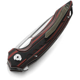 Bestech Knives Ornetta Pocket Knife Linerlock Red/Black CF/G10 Folding N690 02B