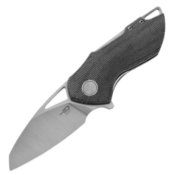 Bestech Knives Riverstone Pocket Knife Linerlock Black Micarta Folding 154CM 03D
