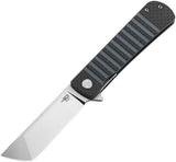 Bestech Knives Titan Black & Blue G10 & CF Folding Satin 154CM Pocket Knife L04B