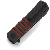 Bestech Knives Titan Linerlock Black & Red G10 & CF Folding 154CM Knife L04C