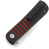 Bestech Knives Titan Black & Red G10 & CF Folding Satin 154CM Pocket Knife L04D