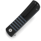Bestech Knives Titan Linerlock Black & Blue G10 & CF Folding Damascus Knife L05A