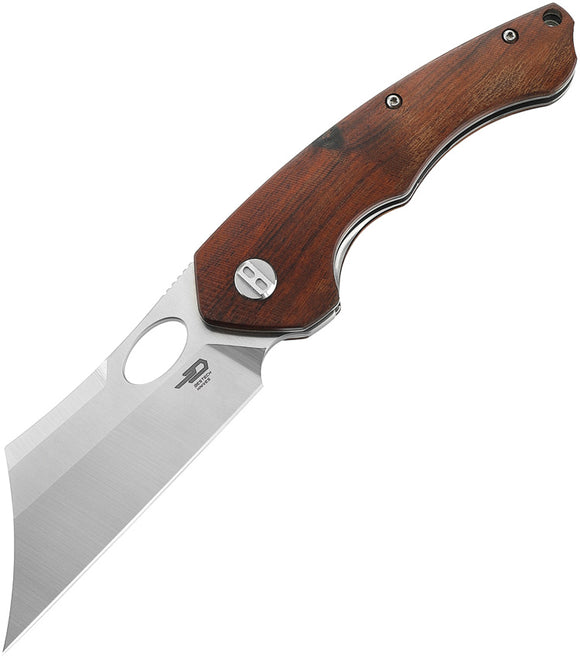 Bestech Knives Skirmish Linerlock Iron Wood Folding D2 Steel Pocket Knife KL06A
