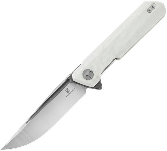 Bestechman Dundee Linerlock White G10 Folding D2 Steel Pocket Knife MK01G