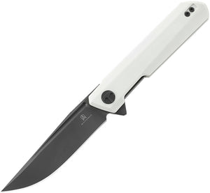 Bestechman Dundee Linerlock White G10 Folding Gray D2 Steel Pocket Knife MK01I