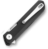 Bestechman Mini Dundee Linerlock Black G10 Folding D2 Steel Pocket Knife MK03A