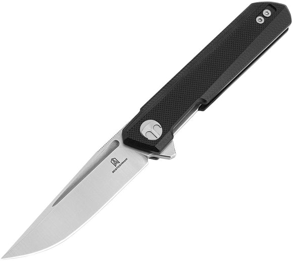Bestechman Mini Dundee Linerlock Black G10 Folding D2 Steel Pocket Knife OPEN BOX