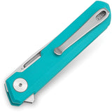 Bestechman Mini Dundee Linerlock Tiffany Blue G10 Folding D2 Steel Knife MK03C