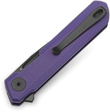 Bestechman Mini Dundee Linerlock Purple G10 Folding D2 Steel Pocket Knife MK03J