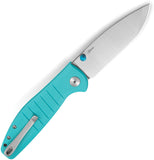 Bestechman Goodboy Button Lock Tiffany Blue G10 Folding D2 Steel Pocket Knife MK04B