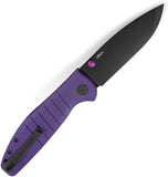 Bestechman Goodboy Button Lock Purple G10 Folding D2 Steel Pocket Knife MK04F