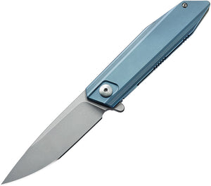 Bestech Knives Shogun Framelock Blue Titanium CPM S35VN Folding Knife 1701B