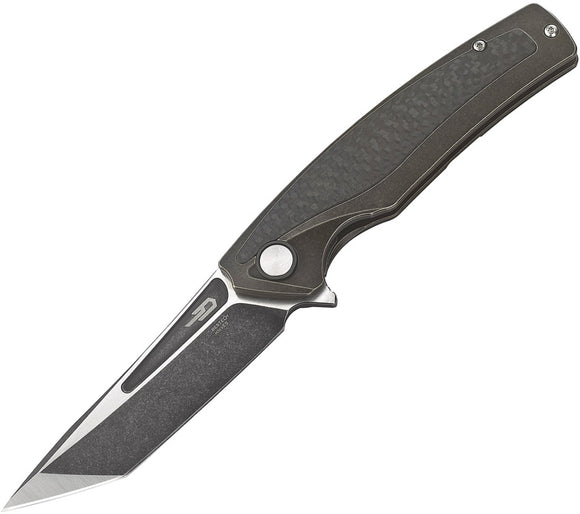 Bestech Knives Predator Framelock Black Titanium Carbon Fiber SW Knife 1706C