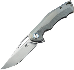 Bestech Tercel Titanium Framelock Gray S35VN Folding Knife T1708B