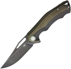 Bestech Knives Tercel Framelock Black Bronze S35VN Folding Knife 1708d
