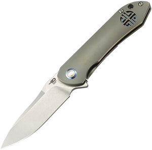 Bestech Knives Emperor Framelock Gray Titanium Handle S35VN Folding Knife 1808A