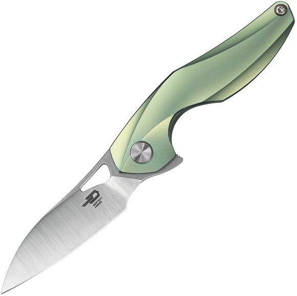 Bestech Knives The Reticulan Green Folding CPM S35VN Pocket Knife T1810C