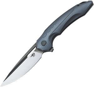 Bestech Knives Ornetta Framelock Blue Titanium M390 Steel Folding Knife T1811C