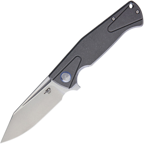 Bestech Horus Titanium Framelock Gray SW S35VN Folding Flipper Knife 1901B