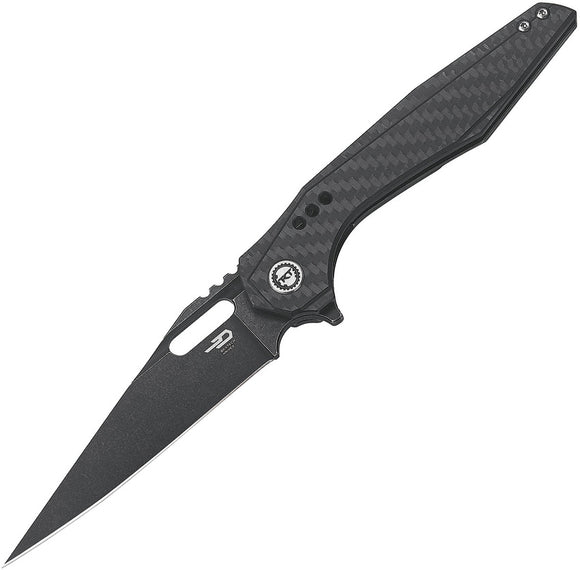 Bestech Knives Malware Black CF/Titanium Folding S35VN Pocket Knife T1902D