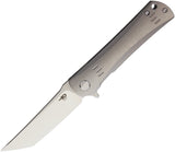 Bestech Knives Kendo Framelock Gray Titanium S35VN Folding Flipper Knife 1903a