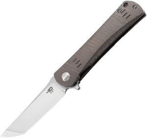 Bestech Knives Kendo Framelock Stripe Titanium M390 Folding Knife 1903f