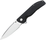 Bestech Knives Bison Titanium/Black G10 Folding D2 Steel Pocket Knife T1904B1