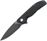 Bestech Knives Bison Titanium/Black G10 Folding Black D2 Steel Pocket Knife T1904B2