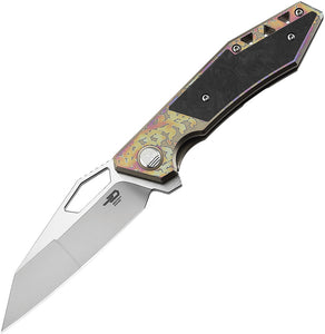 Bestech Knives Fractal Framelock Anodized Titanium Folding S35VN Knife 1907C