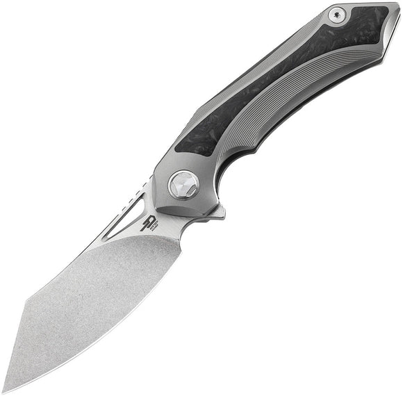 Bestech Knives Kasta Framelock Gray Titanium M390 Folding Knife 1909a